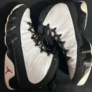 Jordan Athletic Shoes in White and Black with Red Accents